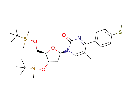 1-[3',5'-bis-O-(tert-butyldimethylsilyl)-2'-deoxyribofuranosyl]-5-methyl-4-[4-(methylsulfanyl)phenyl]pyrimidin-2(1H)-one