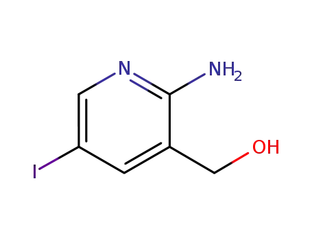 Molecular Structure of 618107-90-7 ((2-AMINO-5-IODO-PYRIDIN-3-YL)-METHANOL)