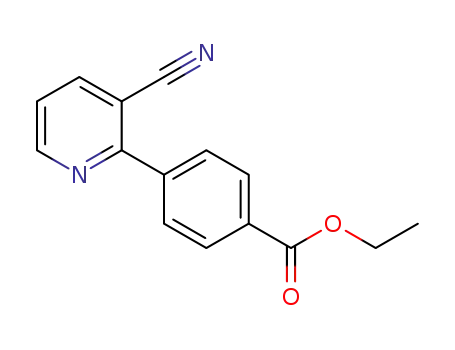 Molecular Structure of 1208081-99-5 (4-(3-Cyano-pyridin-2-yl)-benzoic acid ethyl ester)