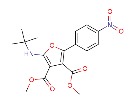 Molecular Structure of 863311-15-3 (3,4-Furandicarboxylic  acid,  2-[(1,1-dimethylethyl)amino]-5-(4-nitrophenyl)-,  3,4-dimethyl  ester)