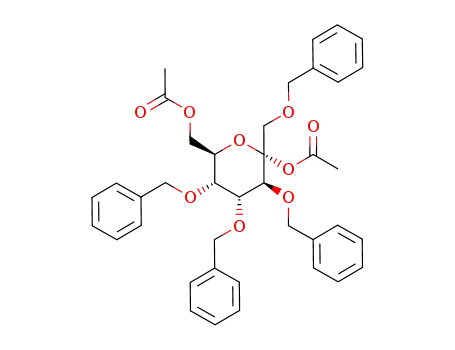 1,3,4,5-tetra-O-benzyl-2,7-di-O-acetyl-D-sedoheptulose
