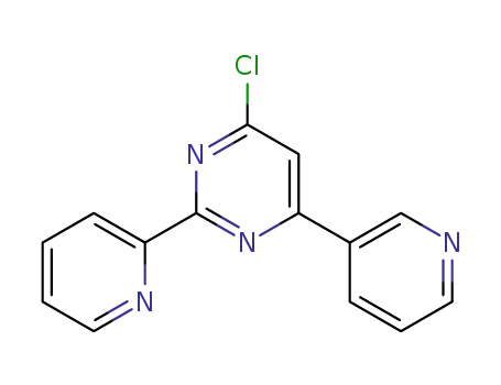Molecular Structure of 1001915-28-1 (4-Chloro-2-(pyridin-2-yl)-6-(pyridin-3-yl)-pyrimidine)