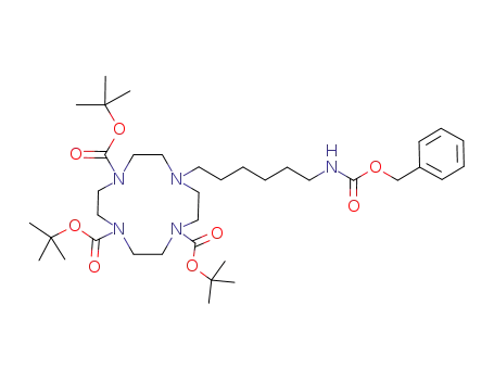 10-(6-benzyloxycarbonylamino-hexyl)-1,4,7,10-tetraaza-cyclododecane-1,4,7-tricarboxylic acid tri-tert-butyl ester