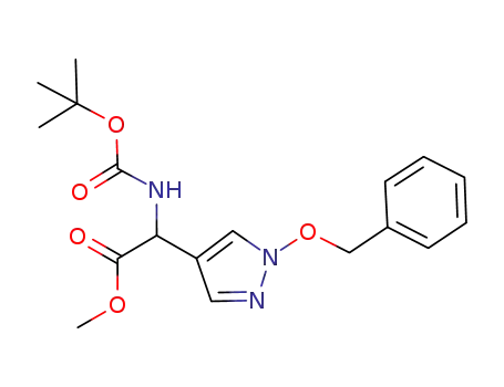 (RS)-2-(1-benzyloxy-4-pyrazolyl)-2-(N-tert-butoxycarbonylamino)acetic acid methyl ester
