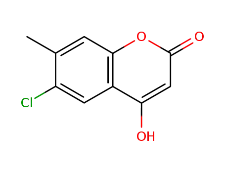 Molecular Structure of 64729-38-0 (6-CHLORO-4-HYDROXY-7-METHYLCOUMARIN)