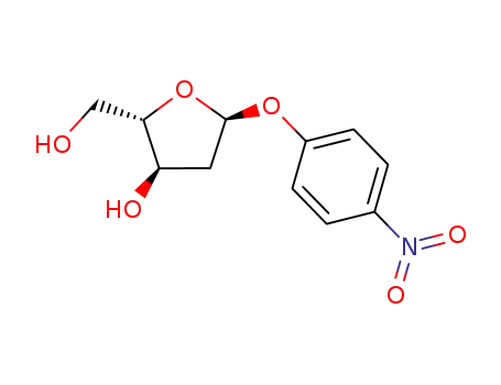 Molecular Structure of 195386-05-1 (.beta.-D-erythro-Pentofuranoside, 4-nitrophenyl 2-deoxy-)