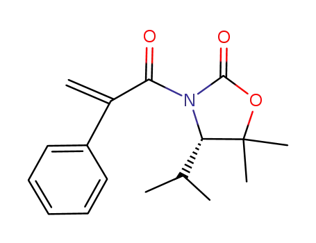 Molecular Structure of 827026-74-4 (2-Oxazolidinone,
5,5-dimethyl-4-(1-methylethyl)-3-(1-oxo-2-phenyl-2-propenyl)-, (4S)-)