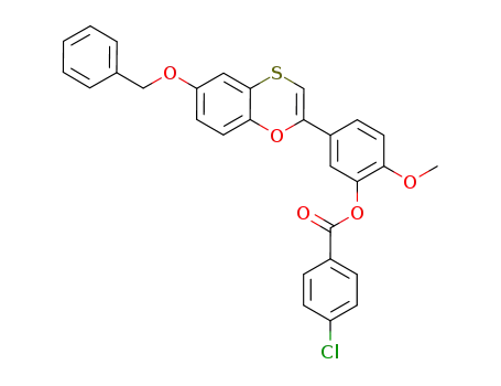 Benzoic acid, 4-chloro-,
2-methoxy-5-[6-(phenylmethoxy)-1,4-benzoxathiin-2-yl]phenyl ester