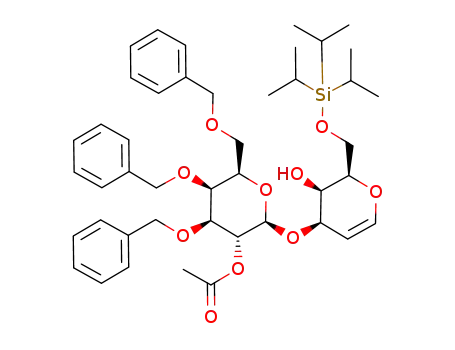 O-(2-O-acetyl-3,4,6-tri-O-benzyl-β-D-galactopyranosyl)-(1->3)-6-O-(triisopropylsilyl)-D-galactal