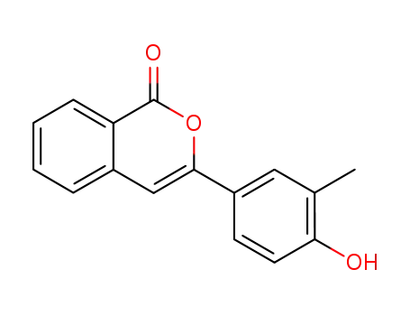 Molecular Structure of 68067-26-5 (3-(4-hydroxy-3-methyl-phenyl)-isocoumarin)