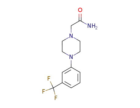 Molecular Structure of 63556-35-4 (1-Piperazineacetamide, 4-[3-(trifluoromethyl)phenyl]-)