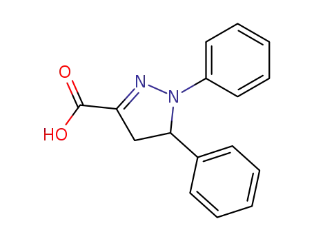Molecular Structure of 132465-62-4 (1,5-diphenyl-4,5-dihydro-1H-pyrazole-3-carboxylic acid)
