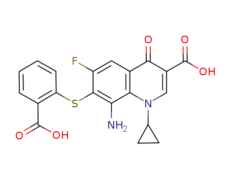 8-amino-7-[(2-carboxyphenyl)thio]-1-cyclopropyl-6-fluoro-4-oxo-1,4-dihydroquinoline-3-carboxylic acid