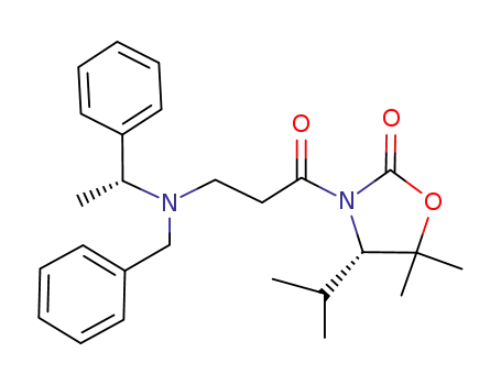 (4S,αR)-5,5-dimethyl-4-iso-propyl-3-{3'-[N-benzyl-N-(α-methylbenzyl)amino]propanoyl}oxazolidin-2-one