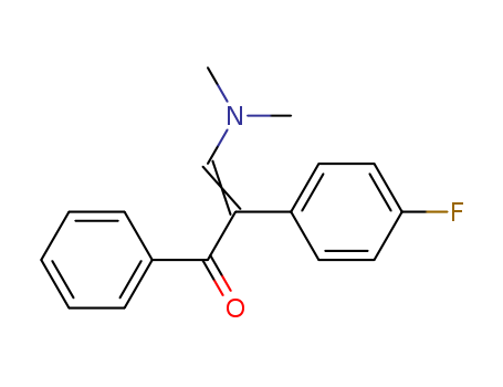 Molecular Structure of 126053-47-2 (2-Propen-1-one, 3-(dimethylamino)-2-(4-fluorophenyl)-1-phenyl-)