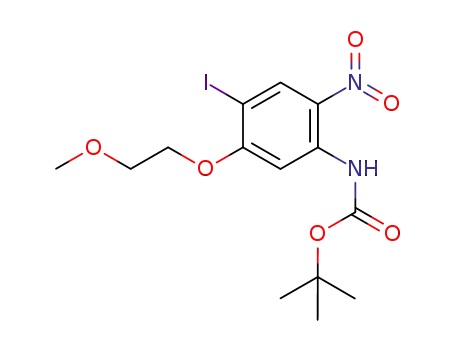 [4-iodo-5-(2-methoxy-ethoxy)-2-nitro-phenyl]-carbamic acid tert.-butyl ester