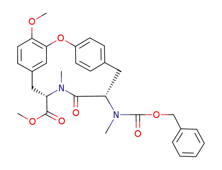 methyl 4-methoxy-12-<N-methyl-N-<(phenylmethoxy)carbonyl>amino>-N<sup>10</sup>-methyl-11-oxo-2-azatricyclo<12.2.2.1<sup>3,7</sup>>nonadeca-3,5,7(19),14,16,17-hexaene-9-carboxylate