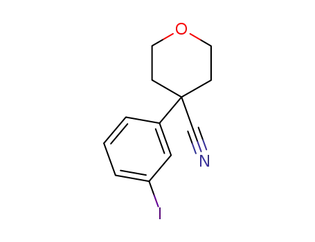 Molecular Structure of 179421-14-8 (4-cyano-4-(3-iodophenyl)-3,4,5,6-tetrahydro-2H-pyran)