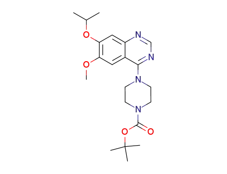 Molecular Structure of 205259-43-4 (4-(7-isopropoxy-6-methoxy-4-quinazolinyl)-1-piperazinecarboxylic acid tert-butyl ester)