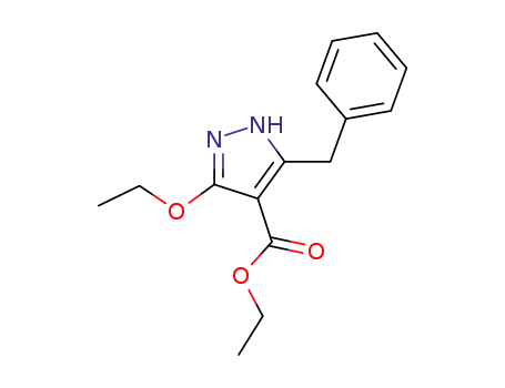 Molecular Structure of 1207432-20-9 (ethyl 3-ethoxy-5-benzyl-1H-pyrazole-4-carboxylate)