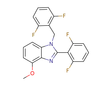 Molecular Structure of 212503-36-1 (1H-Benzimidazole,
2-(2,6-difluorophenyl)-1-[(2,6-difluorophenyl)methyl]-4-methoxy-)