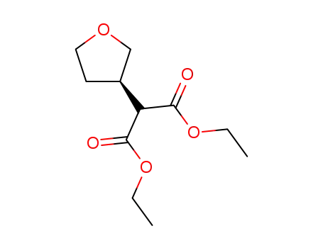 Molecular Structure of 146255-22-3 (diethyl (3(R)-tetrahydrofuranyl)malonate)