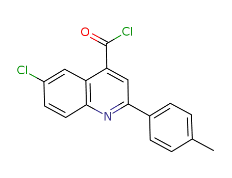 Molecular Structure of 103914-62-1 (6-chloro-2-(4-methylphenyl)quinoline-4-carbonyl chloride)