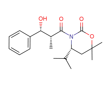 (4R,2'R,3'R)-3-(2'-methyl-3'-hydroxy-3'-phenylpropanoyl)-4-iso-propyl-6,6-dimethyl-(1,3)-oxazinan-2-one