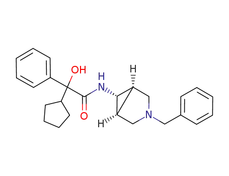 Molecular Structure of 712356-14-4 ((1α, 5α ,6α)-6-N-(3-azabicyclo[3.1.0] hexyl-3-benzyl)-2-cyclopentyl-2-hydroxy-2-phenyl acetamide)
