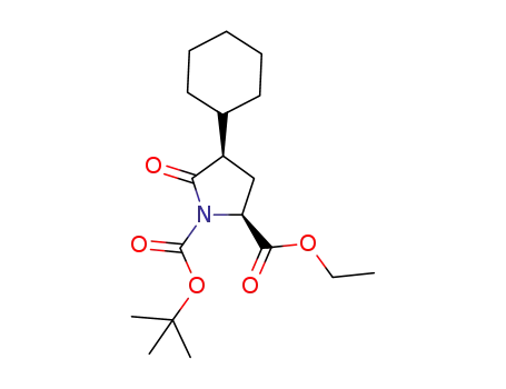1-tert-butyl 2-ethyl (2S,4R)-4-cyclohexyl-5-oxo-1,2-pyrrolidinedicarboxylate