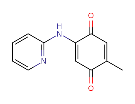Molecular Structure of 625839-53-4 (2,5-Cyclohexadiene-1,4-dione, 2-methyl-5-(2-pyridinylamino)- (9CI))
