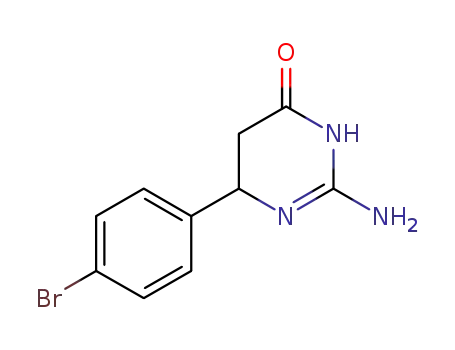 Molecular Structure of 937180-37-5 (2-amino-6-(4-bromophenyl)-5,6-dihydropyrimidin-4(3H)-one)