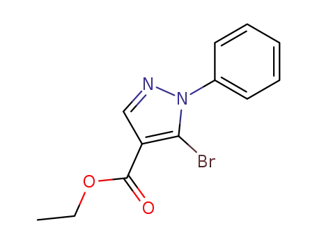 Molecular Structure of 98534-71-5 (5-Bromo-1-phenyl-1H-pyrazole-4-carboxylic acid ethyl ester)