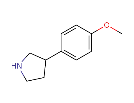 Molecular Structure of 91246-26-3 (3-(4-METHOXYPHENYL)PYRROLIDINE)