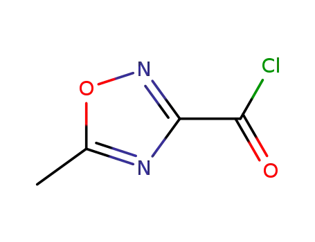 Molecular Structure of 155062-48-9 (1,2,4-Oxadiazole-3-carbonyl chloride, 5-methyl- (9CI))