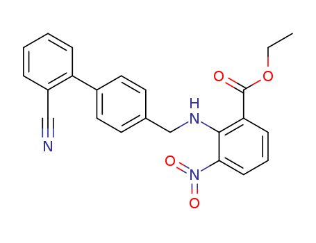Benzoic acid,2-[[(2'-cyano[1,1'-biphenyl]-4-yl)methyl]amino]-3-nitro-, ethyl ester