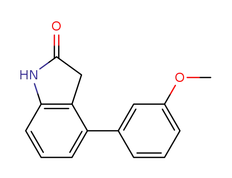 Molecular Structure of 442562-94-9 (4-(3-methoxy-phenyl)-1,3-dihydro-indol-2-one)