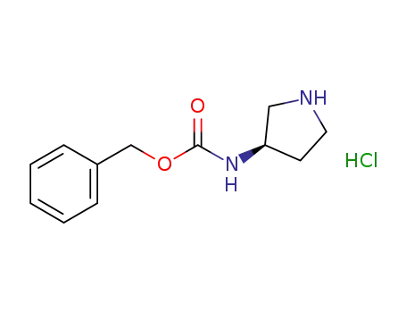 Molecular Structure of 884653-79-6 (R-3-CBZ-AMINO PYRROLIDINE-HCL)