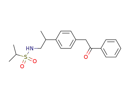 Molecular Structure of 211314-13-5 (N-2-(4-benzoylmethylphenyl)propyl 2-propanesulfonamide)