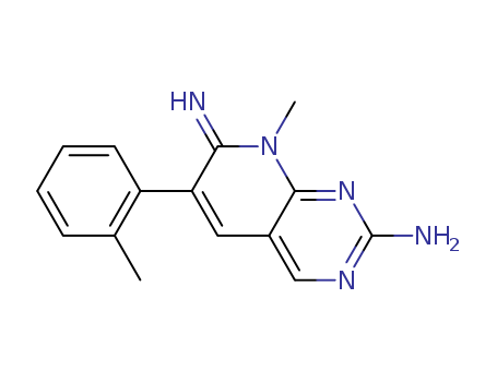 Pyrido[2,3-d]pyrimidin-2-amine, 7,8-dihydro-7-imino-8-methyl-6-(2-methylphenyl)-