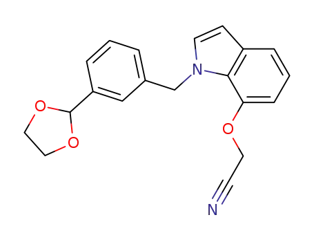 Acetonitrile, [[1-[[3-(1,3-dioxolan-2-yl)phenyl]methyl]-1H-indol-7-yl]oxy]-