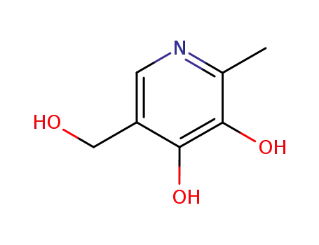 Molecular Structure of 700-73-2 (3,4-Dihydroxy-2-methylpyridine-5-methanol)