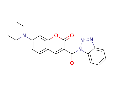 Molecular Structure of 1286276-78-5 (3-(1H-benzotriazol-1-ylcarbonyl)-7-(diethylamino)-2H-chromen-2-one)