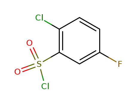 Molecular Structure of 82875-86-3 (2-Chloro-5-fluorobenzenesulfonyl chloride)
