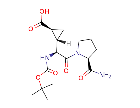 Molecular Structure of 856894-43-4 (L-Prolinamide,
(2S)-2-[(1S,2S)-2-carboxycyclopropyl]-N-[(1,1-dimethylethoxy)carbonyl]
glycyl-)