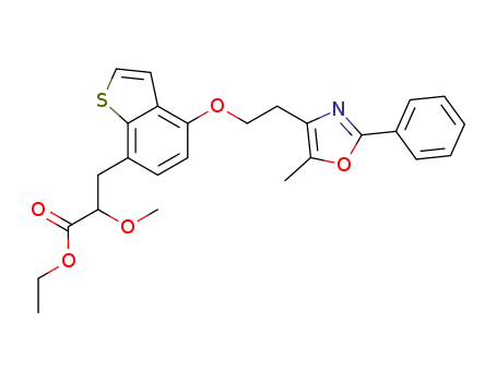 2-Methoxy-3-{4-[2-(5-methyl-2-phenyl-oxazol-4-yl)-ethoxyl]-benzo[b]thiophen-7-yl}-propionic acid ethyl ester