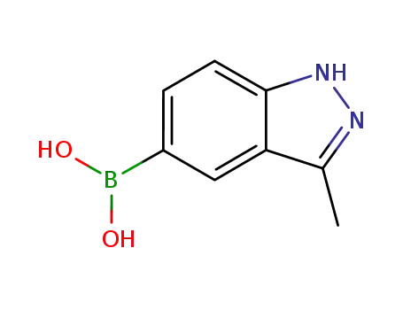 Molecular Structure of 1245816-25-4 (3-methyl-1H-indazol-5-ylboronic acid)