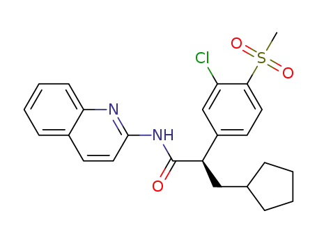 2(R)-(3-chloro-4-methanesulfonyl-phenyl)-3-cyclopentyl-N-quinolin-2-yl-propionamide