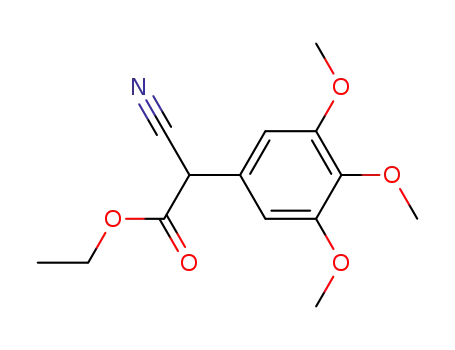 Molecular Structure of 62038-54-4 (ethyl 3,4,5,-trimethoxy-α-cyanobenzeneacetate)