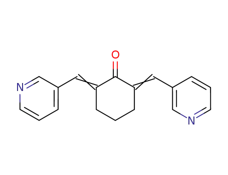 Molecular Structure of 132727-07-2 (2,6-di(3-pyridylmethylidene)cyclohexanone)